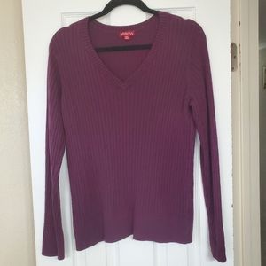 Dark purple womens sweater by Merona XXL, V Neck